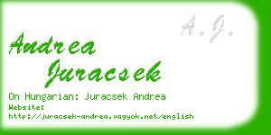 andrea juracsek business card